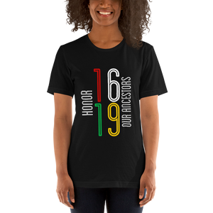 1619 Honor Our Ancestors Colorful Short-Sleeve Unisex T-Shirt