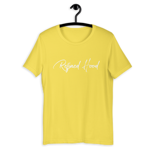 Refined Hood Short-Sleeve Unisex T-Shirt white lettering